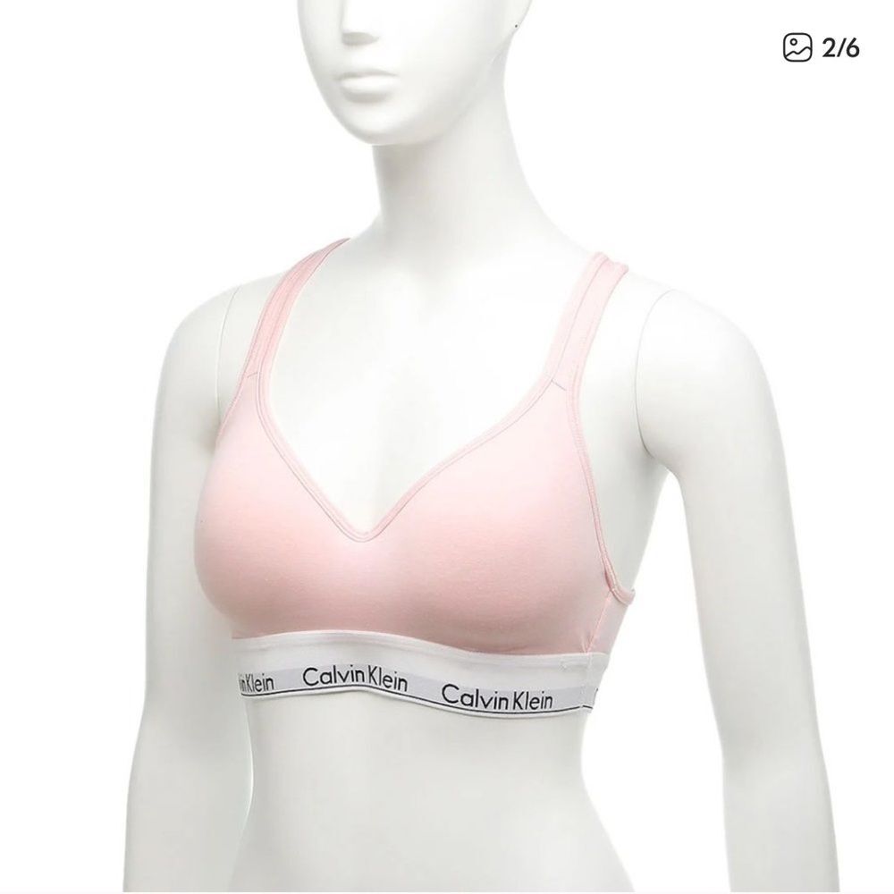 Calvin Klein Pink Modern Cotton Molded Padded
Bralette Size small NWT